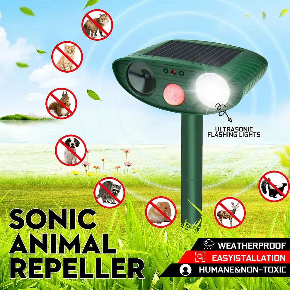 Ultrasonic Deer Repeller - Solar Powered - Get Rid of Deer in 48 Hours