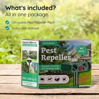 Ultrasonic Bird + Pest Repeller Solar Powered - Long Range