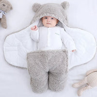 Baby Swaddle Wrap Bag Blanket for Infants and Newborn with thick Fleece for Winter