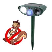 Ultrasonic Squirrel Repeller – Solar Powered – Get Rid of Squirrels with Flashing Light