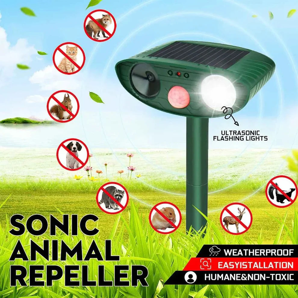 Ultrasonic Chipmunk Repeller - Solar Powered - Get Rid of Chipmunks in 48 Hours