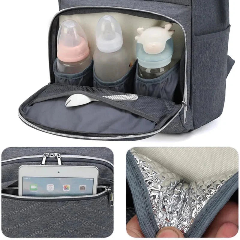 Stylish Nappy Changing Bag Baby - Ultimate Mommy Backpack for On-the-Go Parents