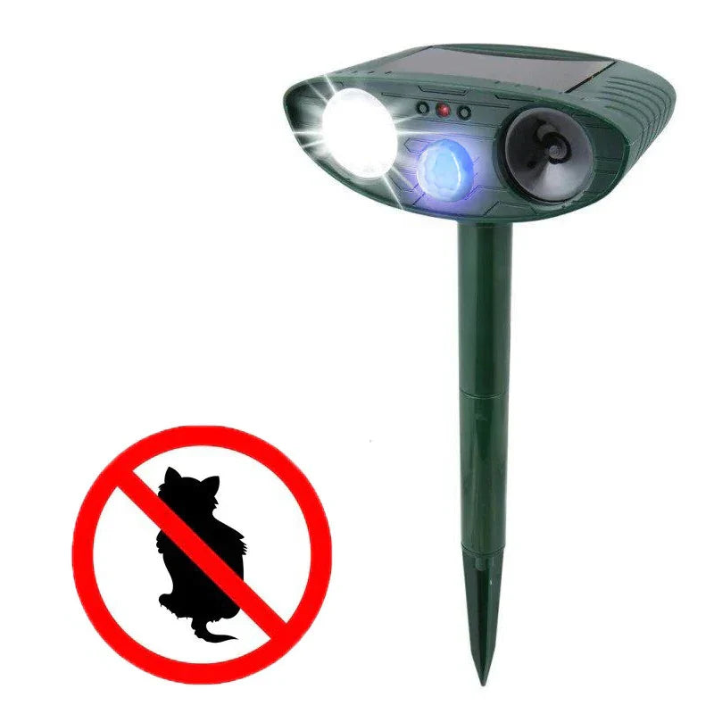 Cat Outdoor Solar Ultrasonic Repeller - Get Rid of Cats in 48 Hours
